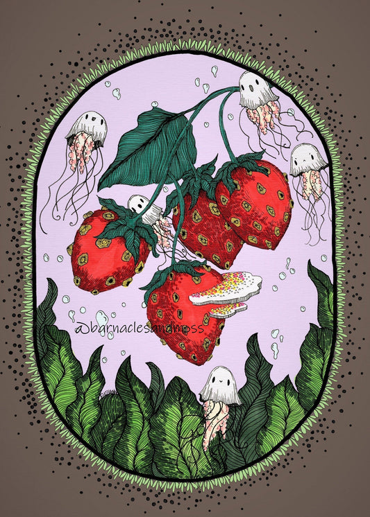 Strawberry Sea Fine Art Print