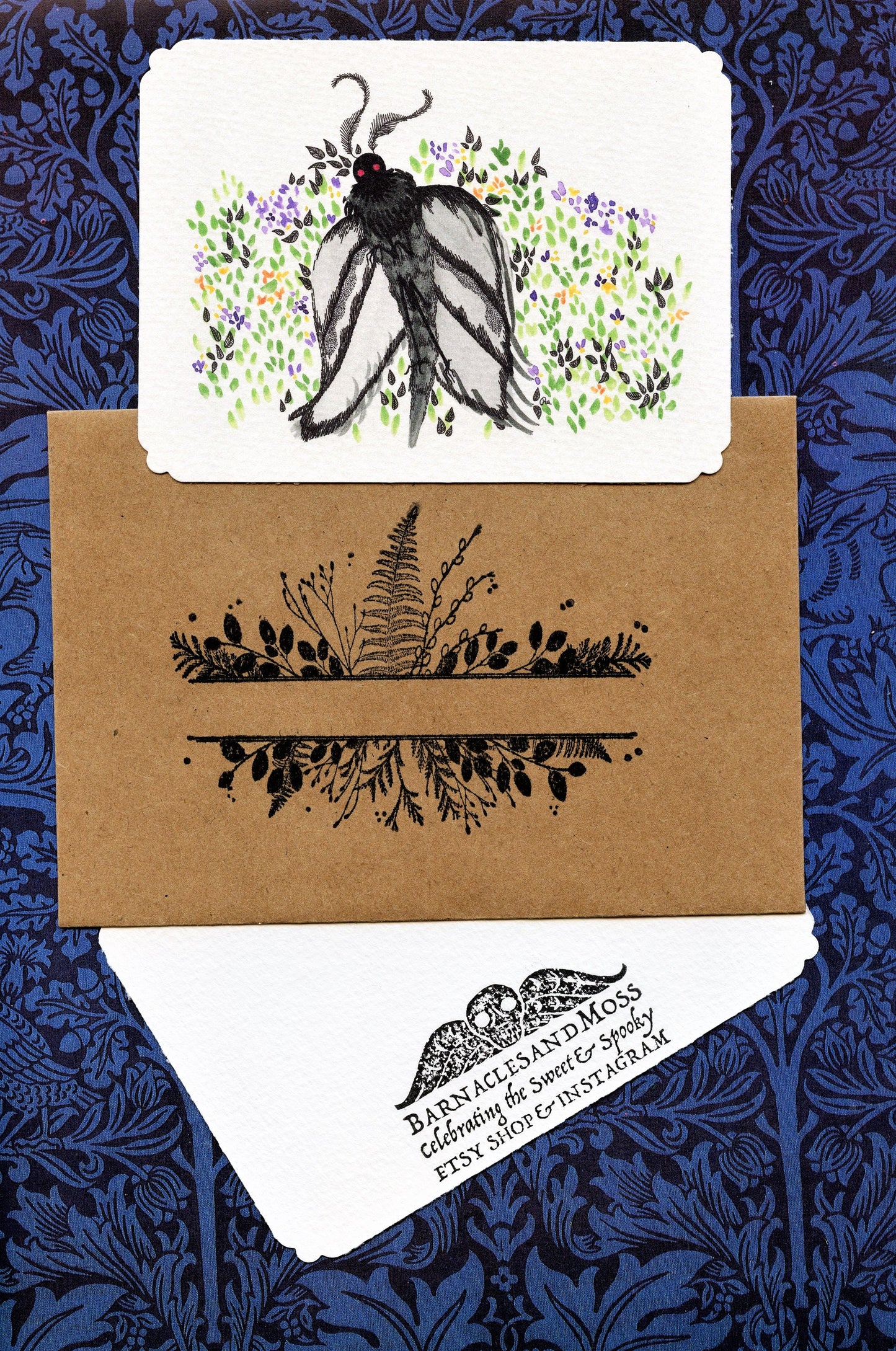 Set of 3 Cryptid Garden Cards | Envelopes Included