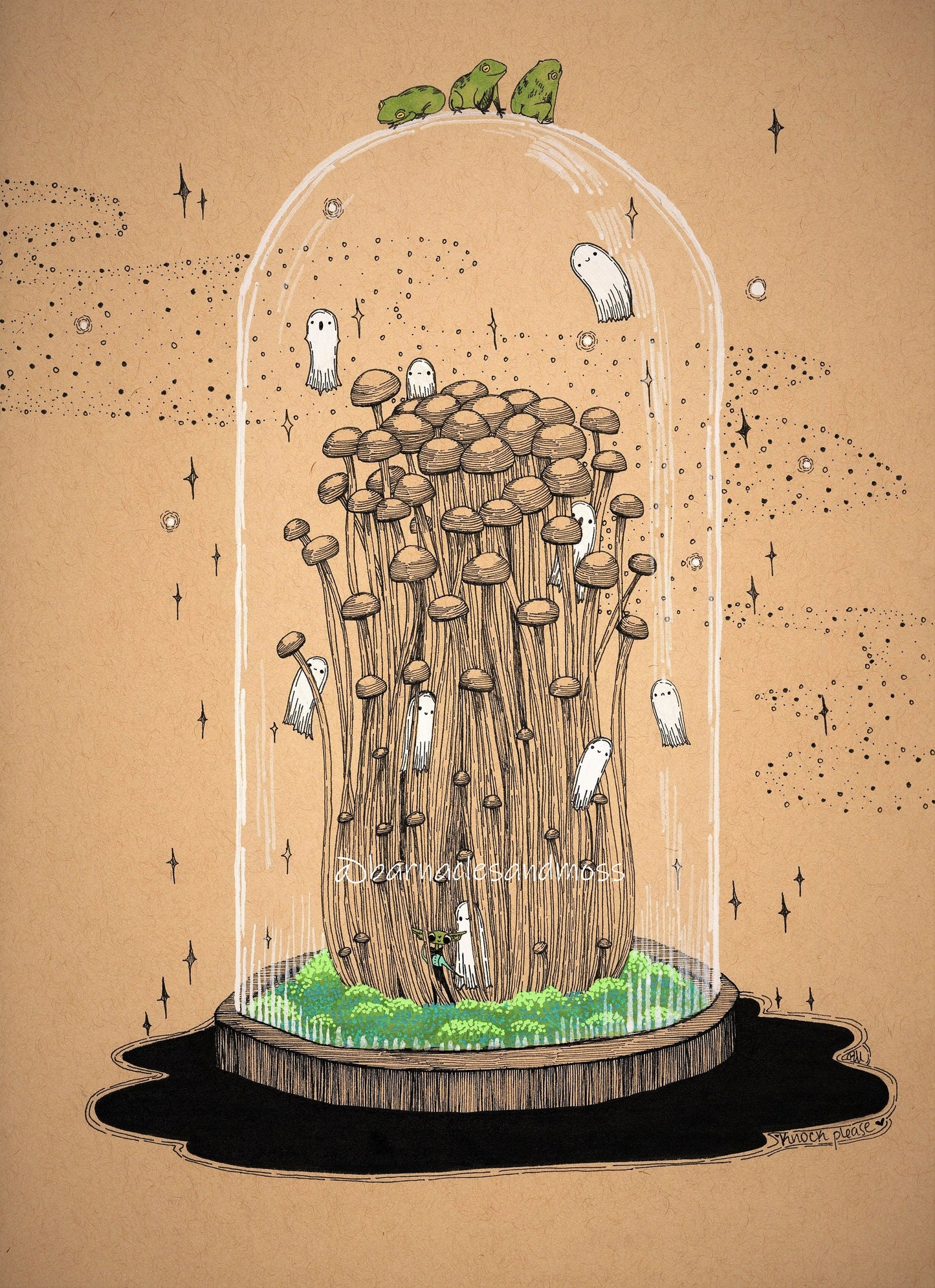 Knock Please Bell Jar Fine Art Print