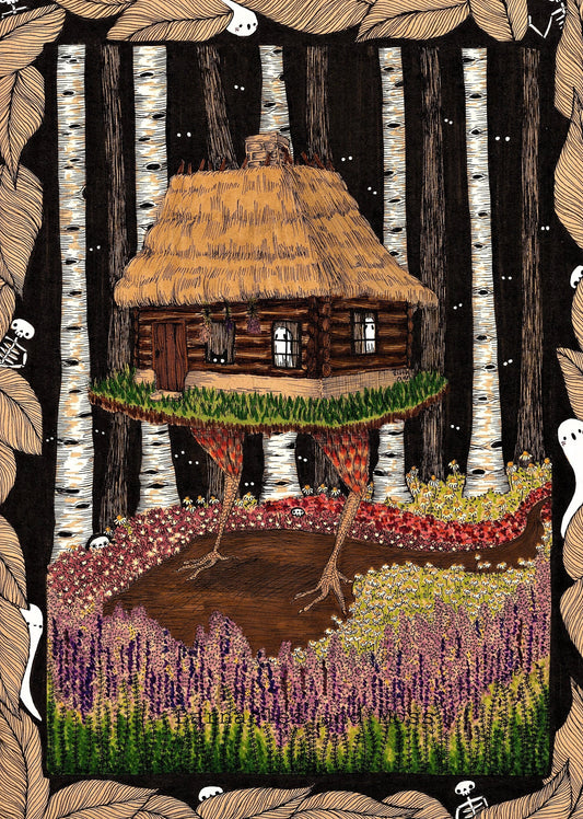 Baba Yaga's Hut In Summer Fine Art Print