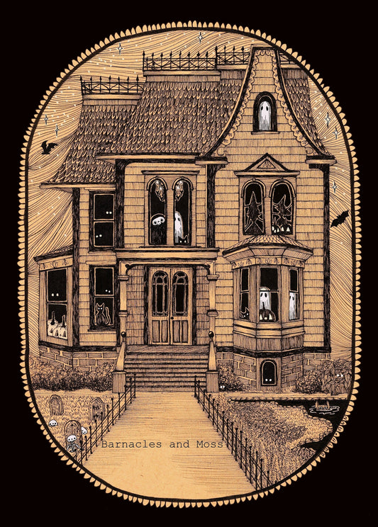 Victorian Haunted House Fine Art Print