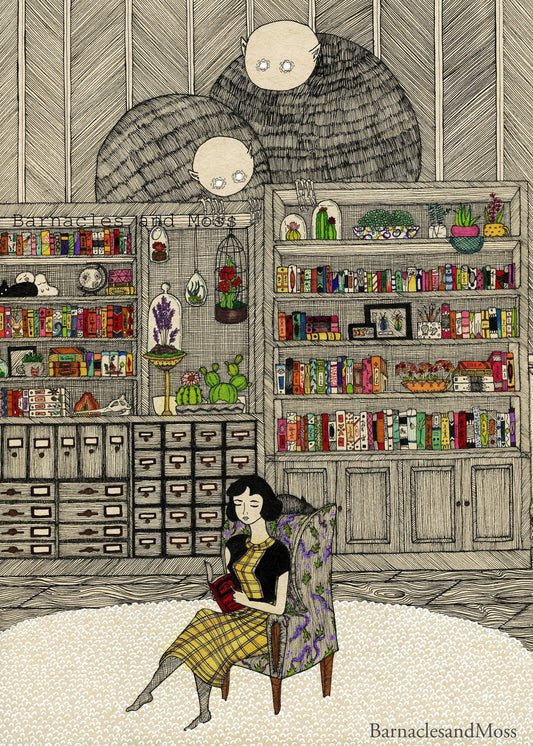 Reading Buddies Fine Art Print