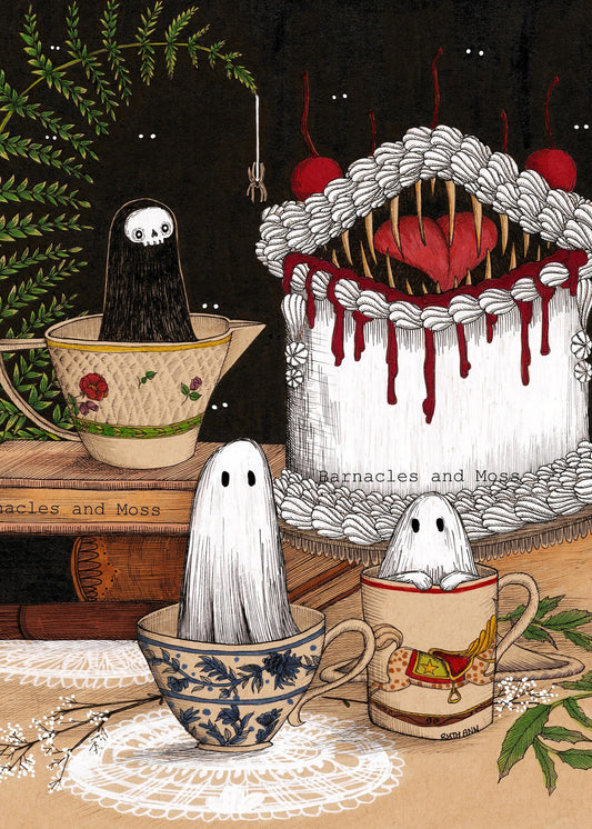 Spooky Tea Party Fine Art Print