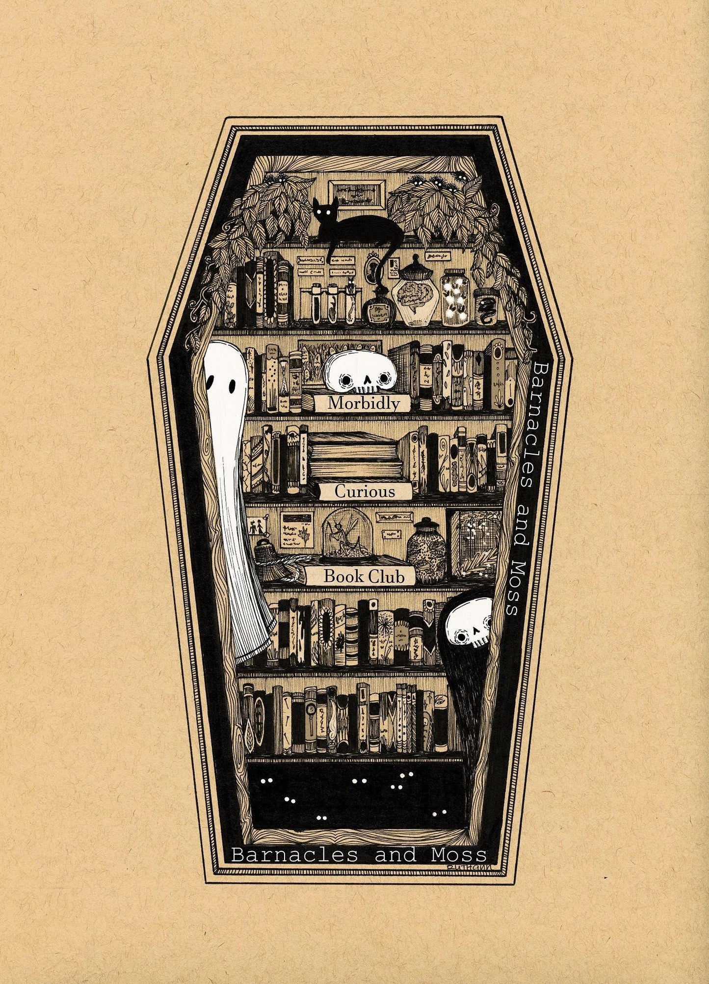 The Morbidly Curious Book Club Fine Art Print