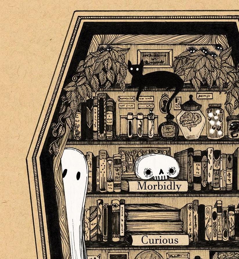 The Morbidly Curious Book Club Fine Art Print