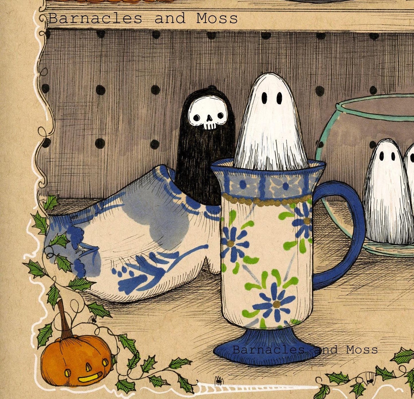 Haunted Thrift Store Shelves Fine Art Print