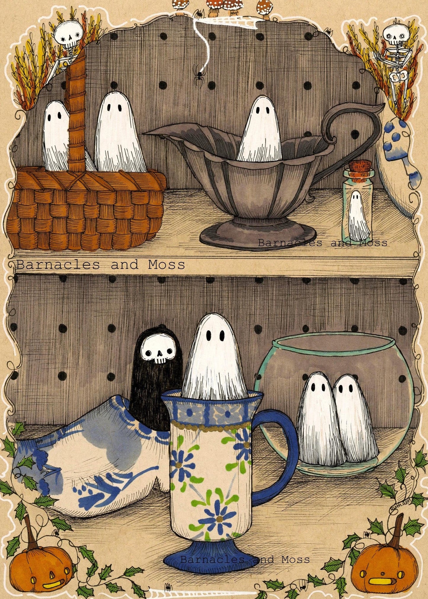 Haunted Thrift Store Shelves Fine Art Print