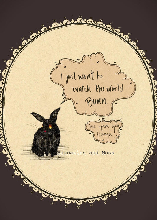 Burn Bunny Fine Art Print