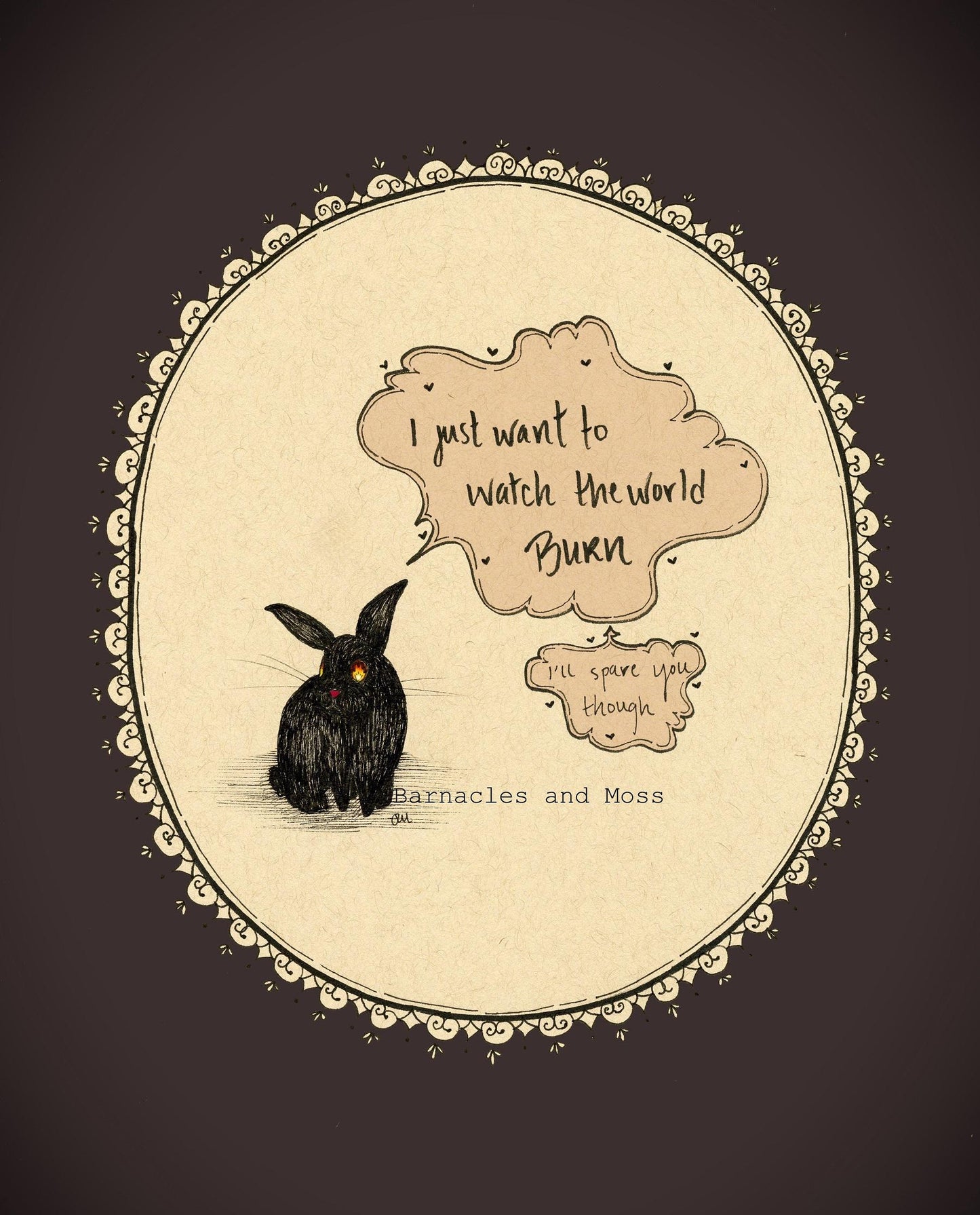 Burn Bunny Fine Art Print