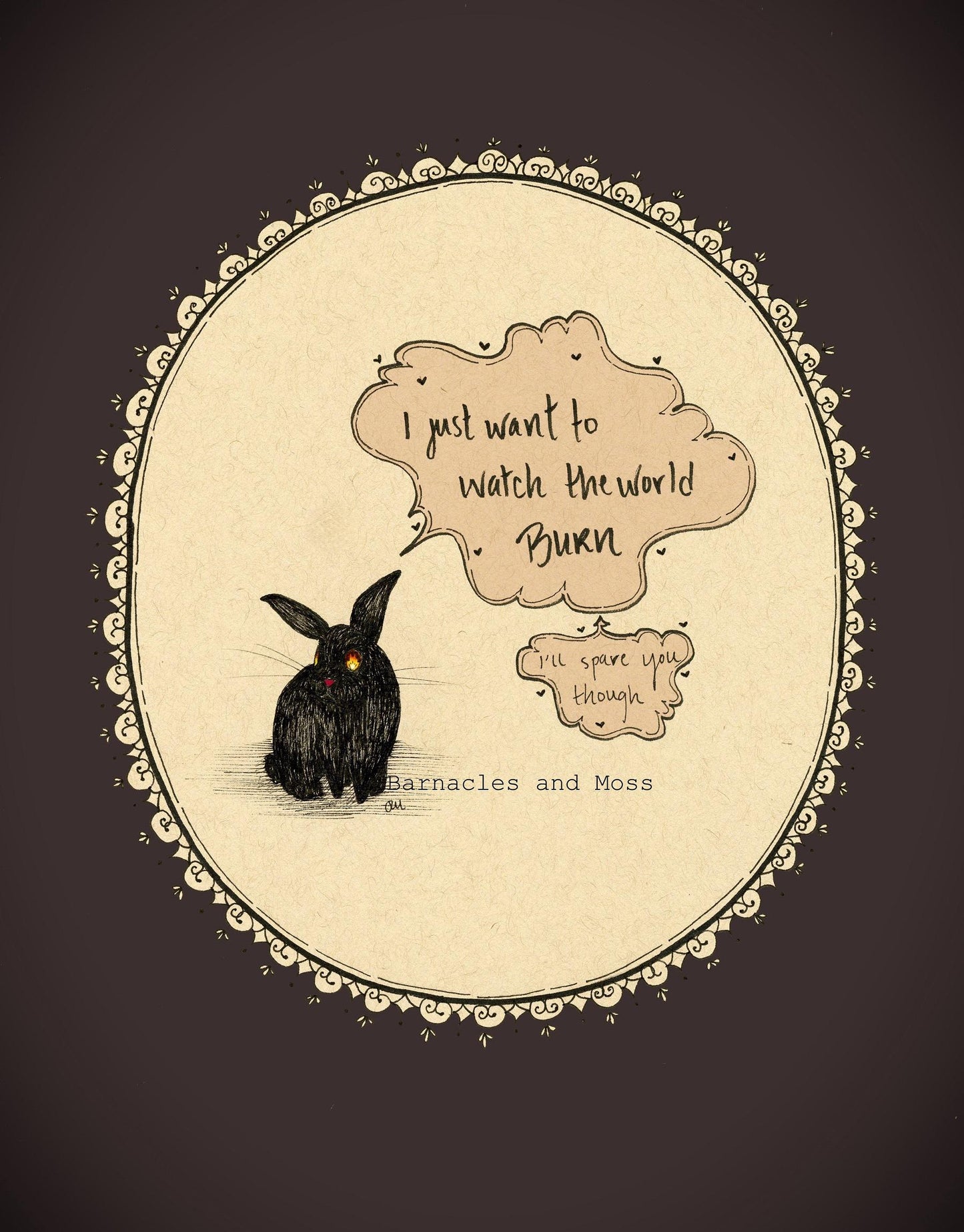 Burn Bunny Fine Art Print