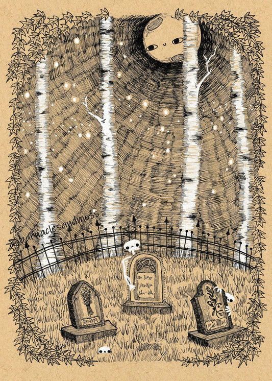 Hide and Seek In The Graveyard Fine Art Print