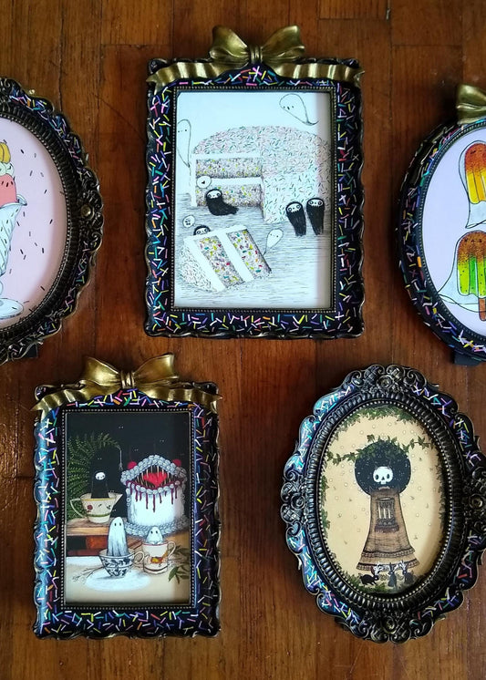 Fine Art Prints in Hand-Painted Sprinkle Frames