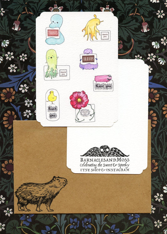 Set of 3 Thank You Beasties Cards