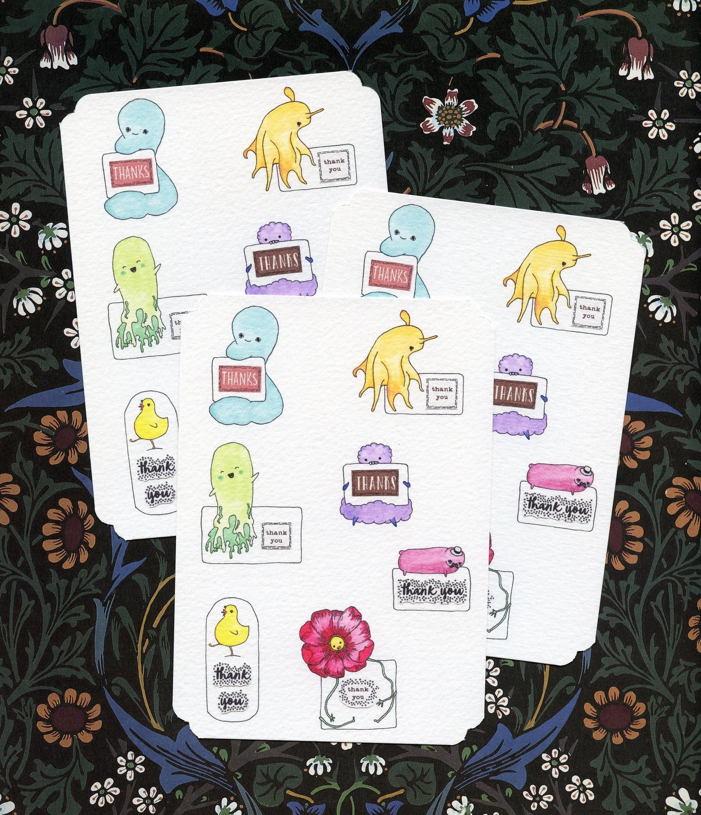 Set of 3 Thank You Beasties Cards