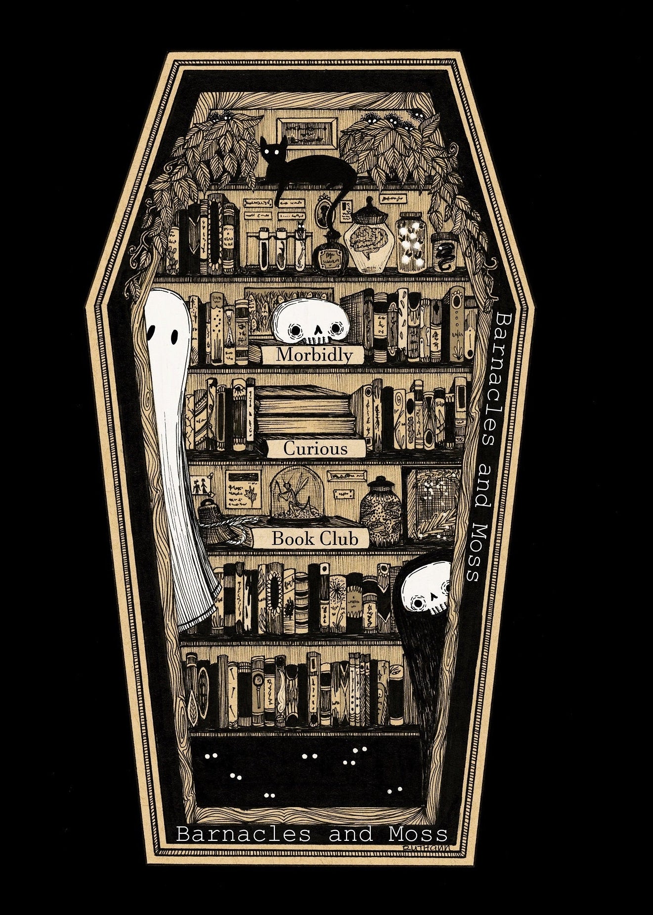 The Morbidly Curious Book Club Fine Art Print