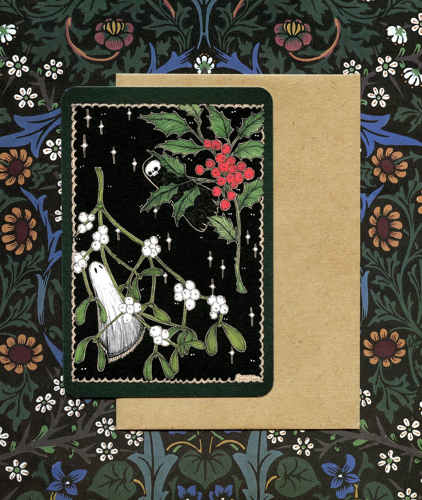 Haunted Holly and Mistletoe Card - Set of 3